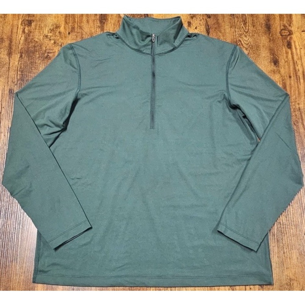 Lululemon Soft Jersey Half Zip Long Sleeve Dark Green Men's Size XL